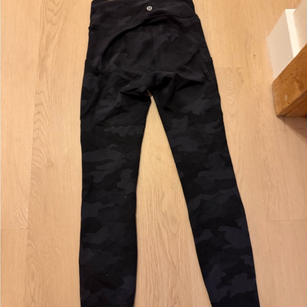 Lululemon Athletica Black Camouflage Leggings